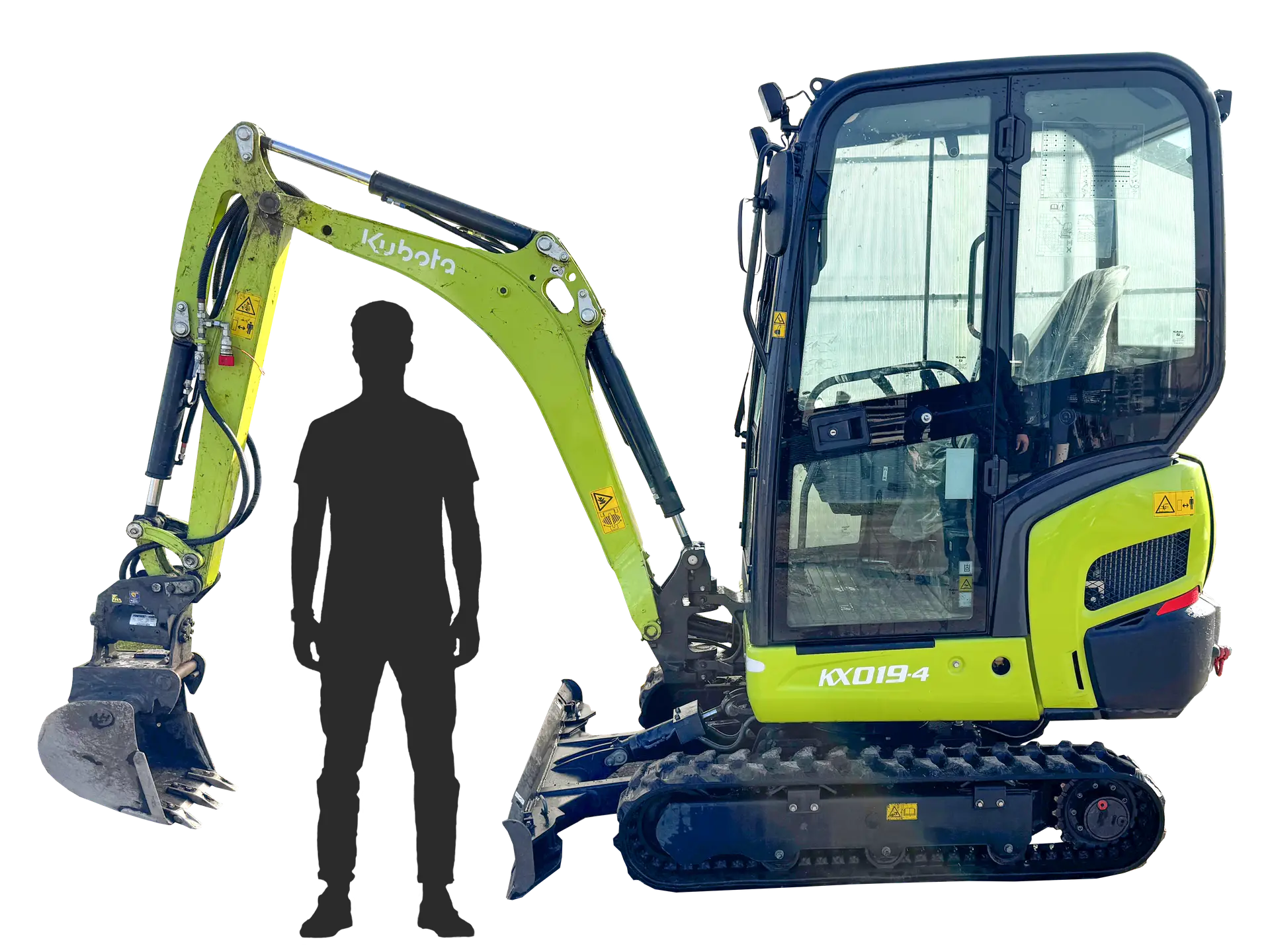 Minibagger Kubota KX 019-4_silhouette