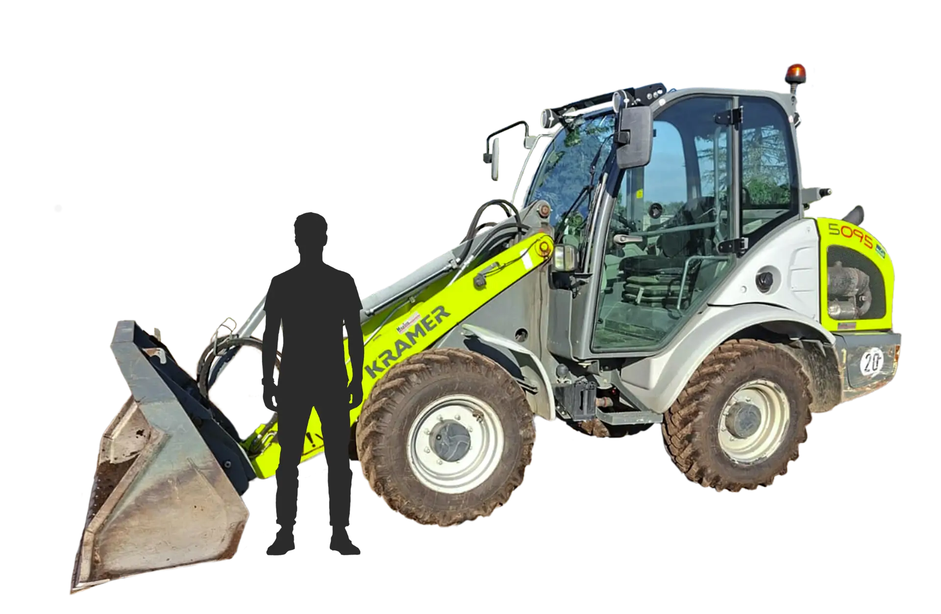 Radlader Kramer_hell_Silhouette